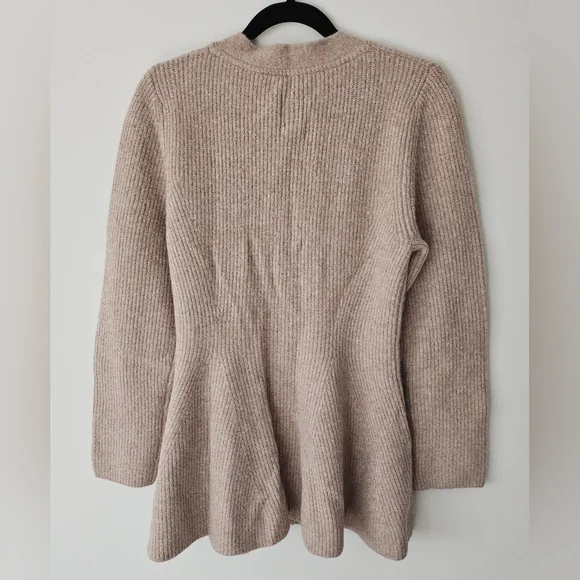 NWT Maeve Wool Blend Hourglass Ribbed Knit Cardigan Sweater Anthropologie Sz L - Picture 11 of 16